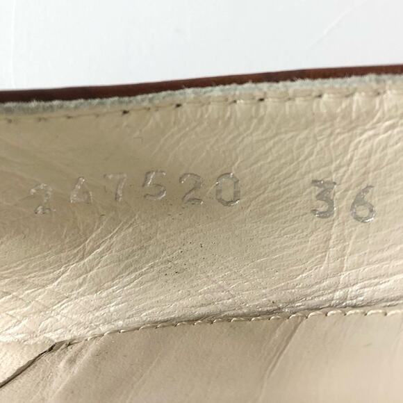 Gucci Retro Vintage Horsebit Monogram Leather Slip On Mules Slides Sandals 36 - Picture 12 of 13